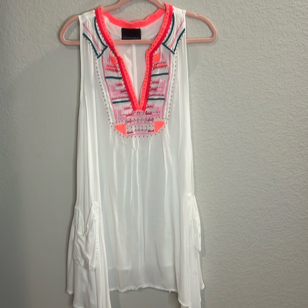 Cynthia Rowley Asymmetrical Swimsuit Cover Up Size M